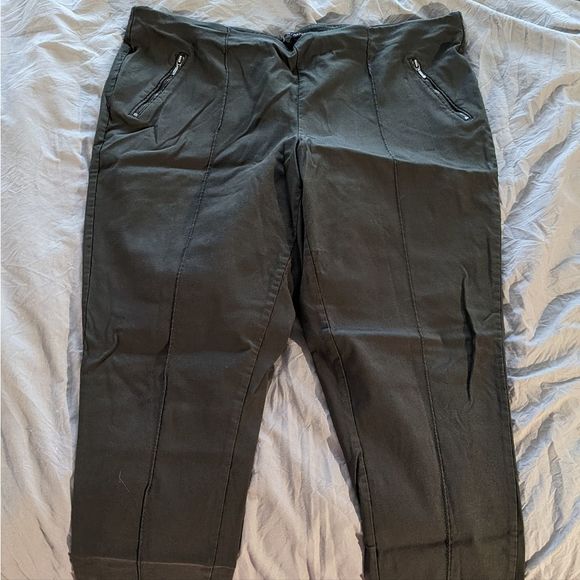 Green Stretchy Ankle Pants - Picture 1 of 1